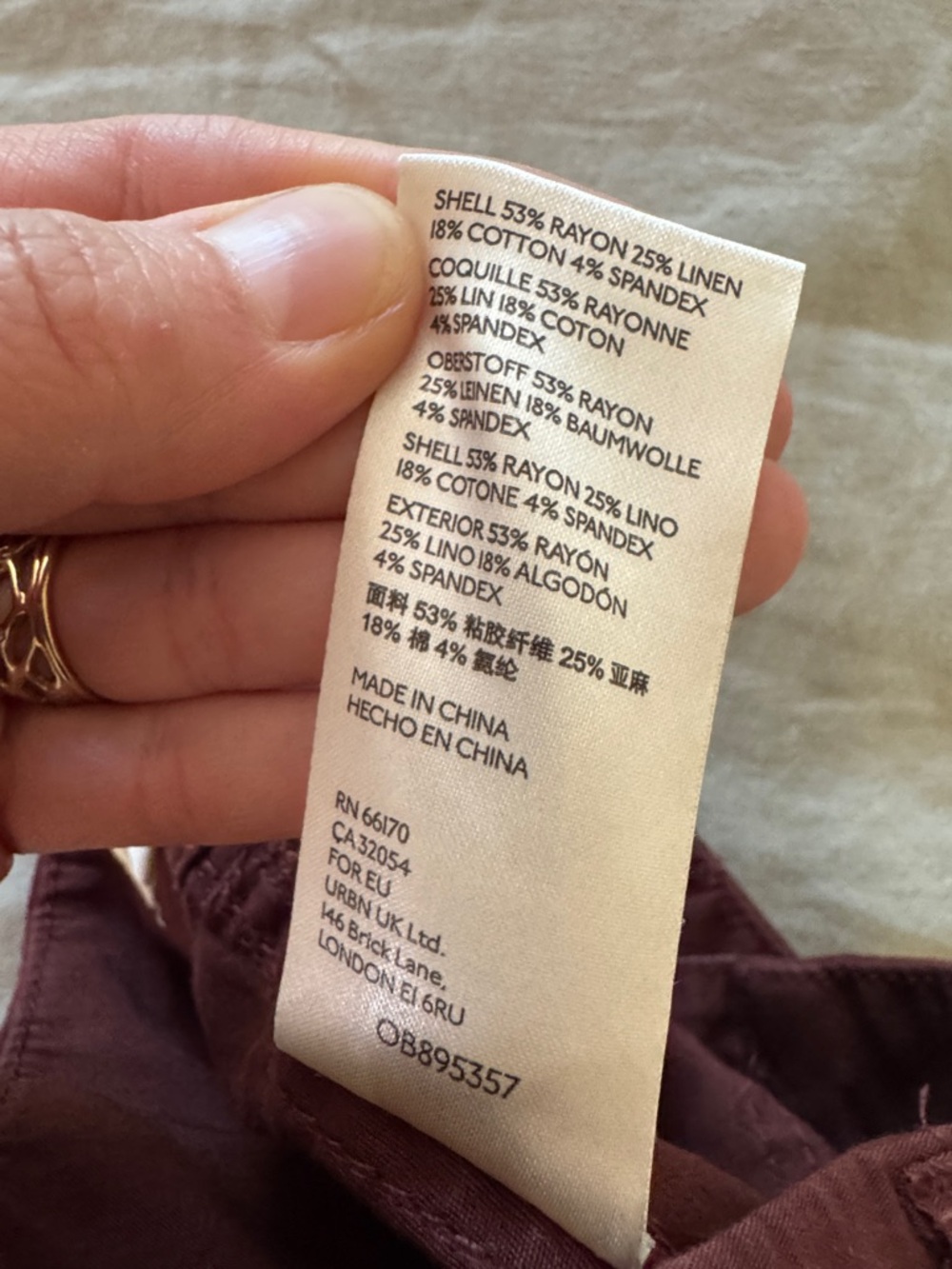 Anthropologie Maeve Wide-Leg Cropped Pants in Deep Burgundy - Picture 5 of 5